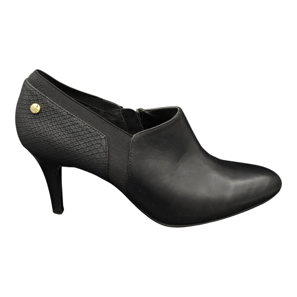 Calvin Klein Jeanine Pump Heels 3.25" Black Side Zipper Size 9.5 - Picture 10 of 13